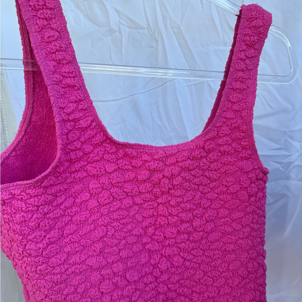 Anthropologie The Hannah Seamless Textured Tank in pink size L - Picture 6 of 9